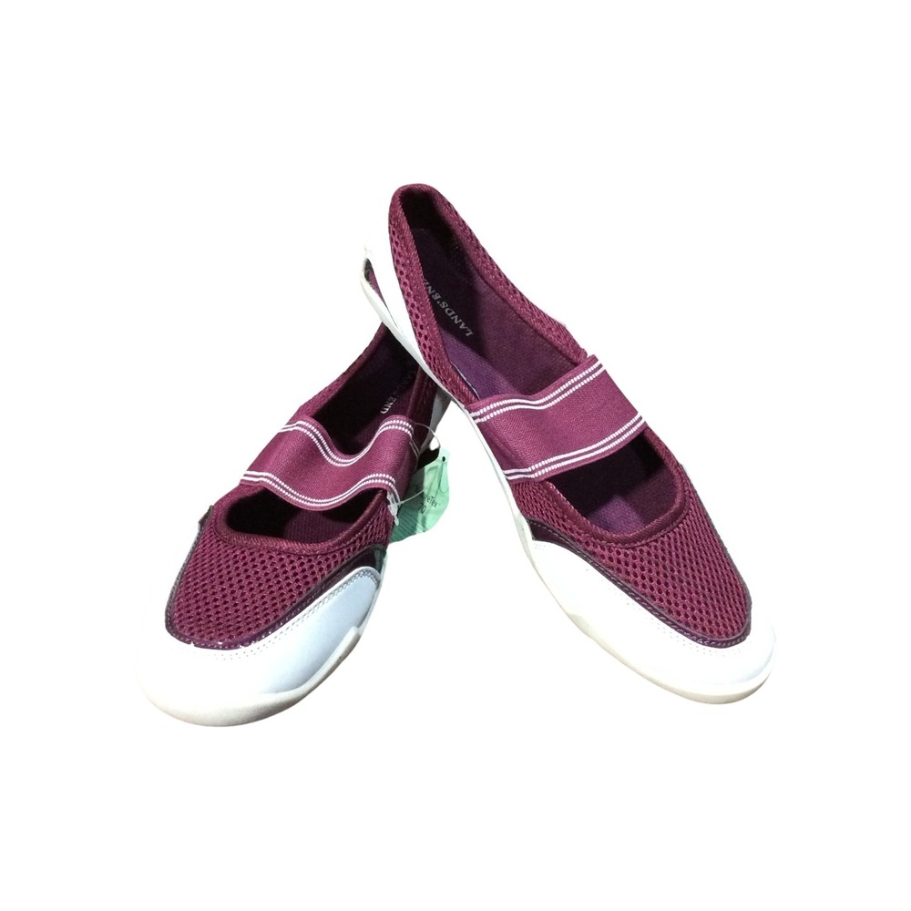 Lands End Purple White accent‎  Slip on Shoes